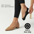 thumbnail image 3 of CAILDANL Thin Ultra Low Cut No Show Socks in ANY Flats Heels Womens TRULY Non Slip Cotton Liner Socks, 3 of 7