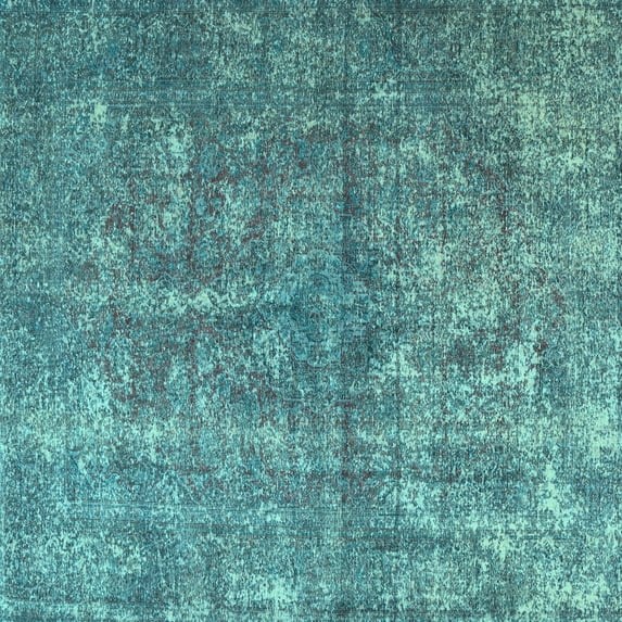 Ahgly Company Indoor Square Persian Light Blue Traditional Area Rugs, 6' Square
