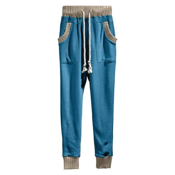 Ediodpoh Mens Casual Long Pants Non Ironing Dress Pants Plus Thickened Suit Pants Men’s Pants Blue S