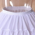 Women Girls Crinoline Petticoat 2 Hoops Skirt Chiffon Ball Gown Short Half Slip Underskirt for