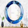 thumbnail image 3 of Designart 'Marbled Geode 11' Mid-Century Mirror - Oval or Round Wall Mirror - 24x36, 3 of 4
