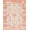 Peach Ivory Coral, Pattern 4, variant on ODIKA 2'x3' Washable Accent Rug Pet Friendly, Bedside Mat Peach Abstract Boho Vintage Sprays Mosaic Border Scroll Bordered for Bedroom, Nursery, RV