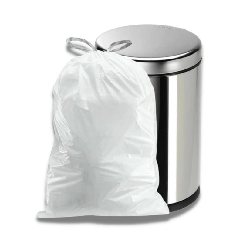 Pekky 6 Gallon Clear Trash Bags Drawstring, Heavy Duty, 120 Counts