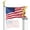Silver, variant on Yescom Bravery 20Ft Eagle Topper Sectional Flag Pole Kit Aluminum Outside Inground Garden with 3'x5' USA Flag Silver