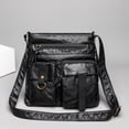 thumbnail image 3 of Bolso para mujer Bolso de hombro Monedero Correa de hombro ajustable Bolso Multi bolsillos Negro B Yuyangstore Bolso de mujer, 3 of 7