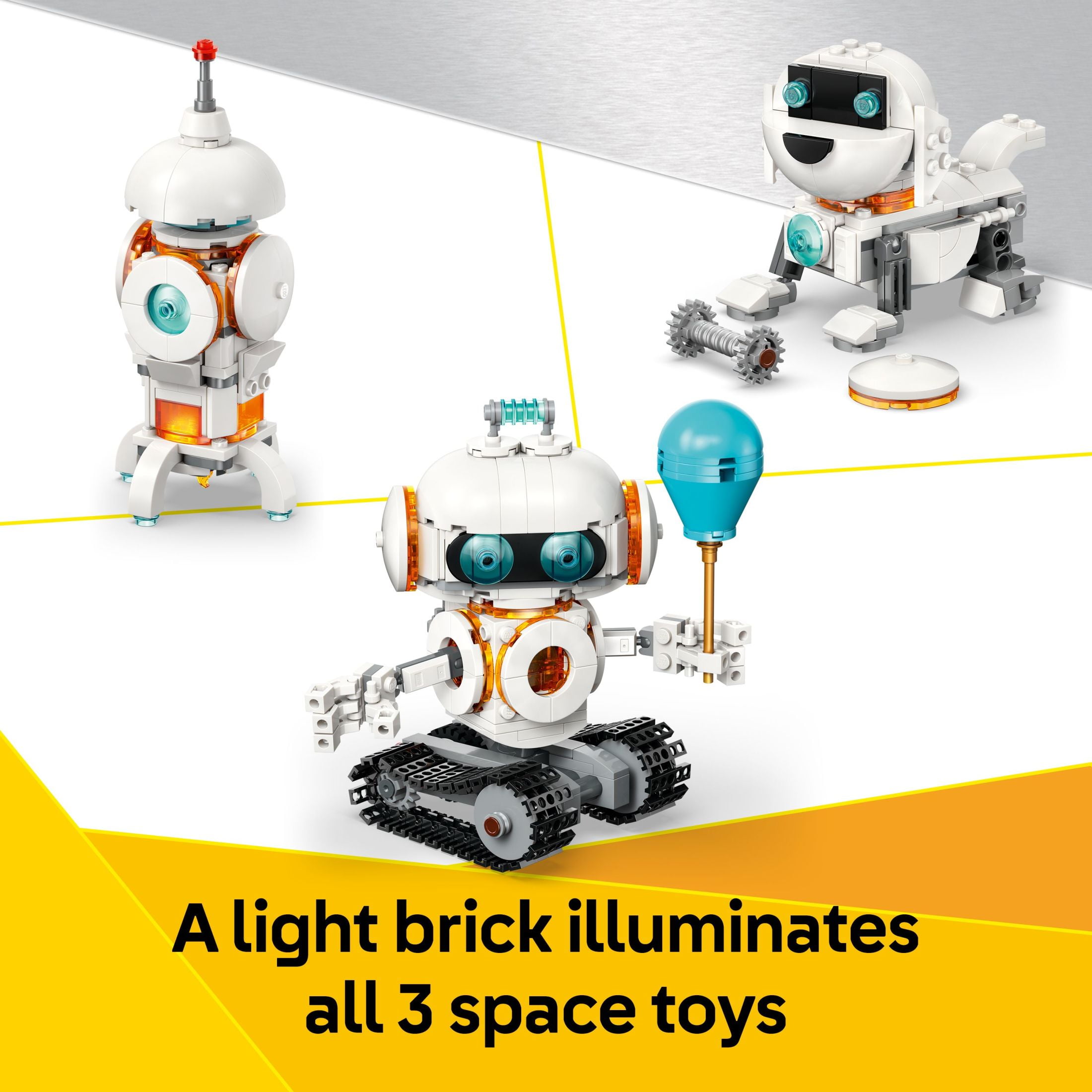 LEGO Creator 3in1 Space Robot Toys - Building Toys W/ 3 Options, Robot, Spaceship, or Robot Dog - Building Kit for Kids, Boys & Girls, Ages 8+ - Gift Ideas for Birthdays - 31164