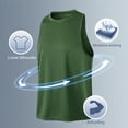 thumbnail image 2 of Men Sports Vest O Neck Sleeveless Stretchy Quick-dry Running Gym, 2 of 8