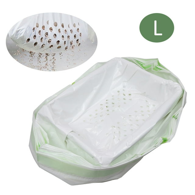 Amdohai Cat Litter Filter Bag Drawstring Litter Sifting Liners Kitty Waste Litter Box Liners