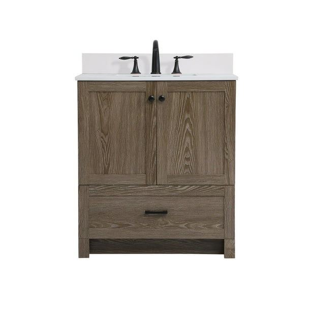 30 Inch Single Bathroom Vanity In Weathered Oak With Backsplash Com - 30 Bathroom Vanity Backsplash 30 Inch Single Bathroom Vanity In Weathered Oak With Backsplash Com - 30 Bathroom Vanity Backsplash