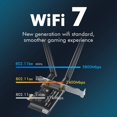 thumbnail image 4 of -BE200 WiFi7 Adaptador Inalámbrico PCI-e Tri-Band 8774Mbps Tarjeta de Red con Ranura Bluetooth 5.4 para PC Win11 Win 10 Linux, 4 of 8