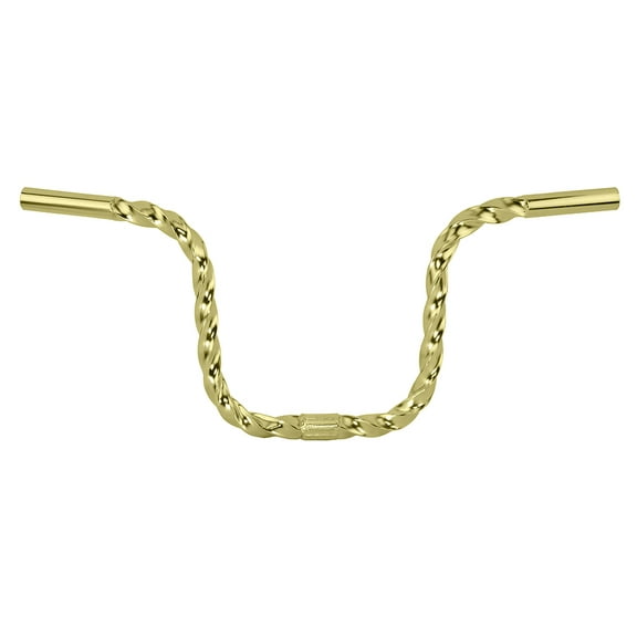 Bike U Square Twisted Handlebar 9 25.4mm Gold.