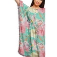 thumbnail image 4 of Moomaya Printed Bikini Coverup Caftan Dress Kaftan Dresses For Women Plus Size, 4 of 6