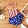thumbnail image 3 of Kiapeise 4th of July Baby Girl Romper American Flag Halter Backless Jumpsuit, 3 of 6