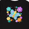 thumbnail image 4 of Inktastic Cute Butterfly and Flowers Boys or Girls Long Sleeve Toddler T-Shirt, 4 of 5