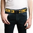 thumbnail image 2 of Buckle-Down Web Belt - Vintage Batman Logo & Bat Signal-3 Yellow, 2 of 3