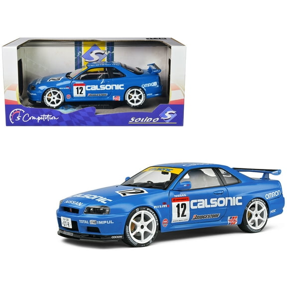 Solido 2000 Nissan GT-R (R34) Streetfighter Calsonic Tribute Blue RHD 1:18