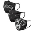 Adult Brooklyn Nets FOCO Cloth Face Covering 3-Pack