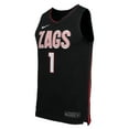 thumbnail image 2 of Men's Nike  Black Gonzaga Bulldogs  Replica Basketball Jersey, 2 of 3