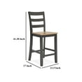 thumbnail image 5 of Benjara BM328079 Gasy Counter Height Chair - Dark Brown - Contoured Seat - 24 in. - Set of 2, 5 of 5