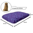 thumbnail image 2 of Vintage Pet Bed, Curvy Classic Leafy Branches Pattern Floral Shabby Feminine Ornamental, Resistant Pad for Dogs and Cats Cushion with Removable Cover, 24" x 39", Purple and Azure Blue, by Ambesonne, 2 of 4