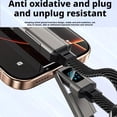 thumbnail image 6 of 4 in 1 USB C Keychain Charger Cable, 65W Fast Charging Short Phone Lanyard Data, Portable Multi Charge LED Display Digital Cord, 6 of 10