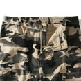 thumbnail image 5 of Men Cargo Pants Pockets Casual Camouflage Straight Leg Pants Multi Pockets Lightweight Utility Streetwear Trousers Khaki 34, 5 of 8