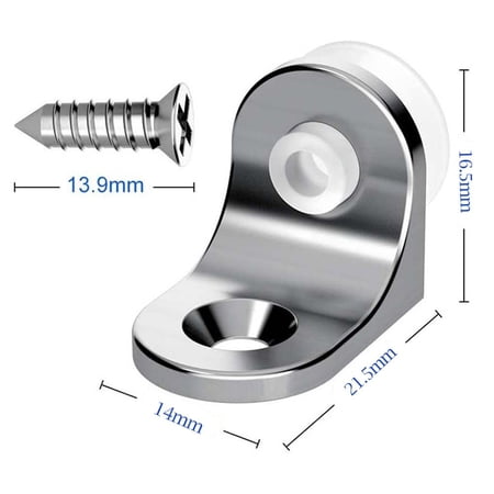 Mlless 20-Pack Glass Shelf Bracket Support with Suction Cup Base for Cabinets and Display Racks