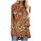 thumbnail image 1 of Blusa de manga larga con cuello redondo para mujer, informal, Sexy, a la moda, con estampado holgado Pompotops  FGAJ5755, 1 of 5