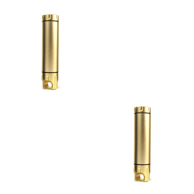 Greeniant Botella seca con sello para exteriores, impermeable, portátil, estuche para llavero, contenedor, soporte para encendedor, organizador de Oro 2piezas Greeniant CBP213323