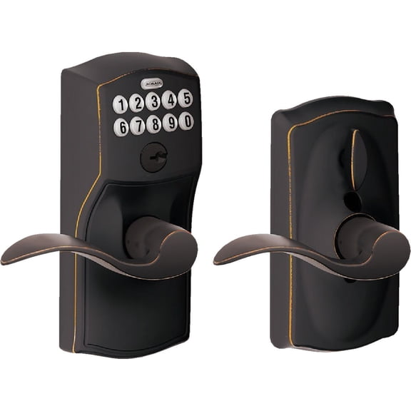 Schlage Aged Bronze Steel Electronic Keypad Entry Lock