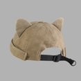 thumbnail image 2 of Retro Washed Cotton Cat‑Ears Brimless Hat Funny Unique Casual Party Daily Wear Street Fashion Beret Cap, 2 of 4