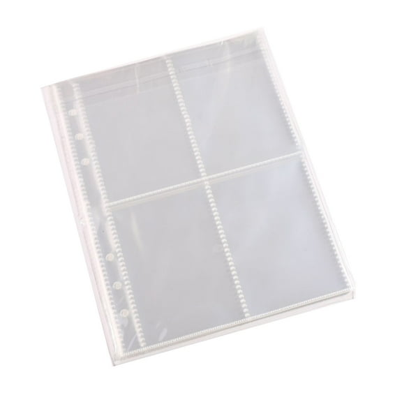 6 Rings Photocard Binder Plush Photo Album Covers Photo Card Binder Sleeve 6 Hole Pre-punched Photo Album Refill Pages