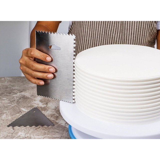 6 Piezas Raspador de Pasteles Acero Inoxidable BuyWeek Herramientas Decorar