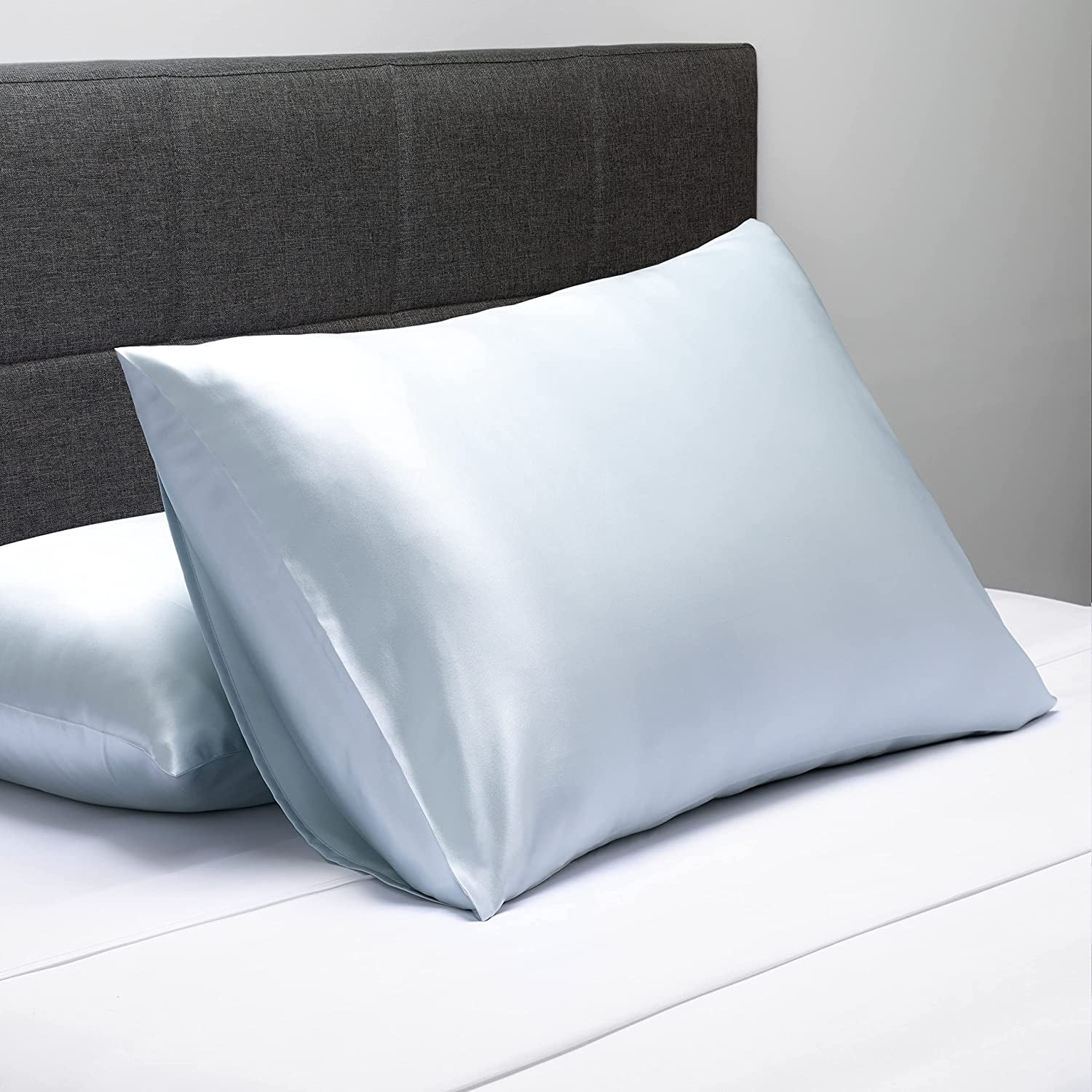 Fishers Finery 30mm 100% Pure Mulberry Silk Pillowcase (Blue, King)