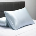 thumbnail image 2 of Fishers Finery 25mm 100% Pure Mulberry Silk Pillowcase, (Blue, King), 2 of 7