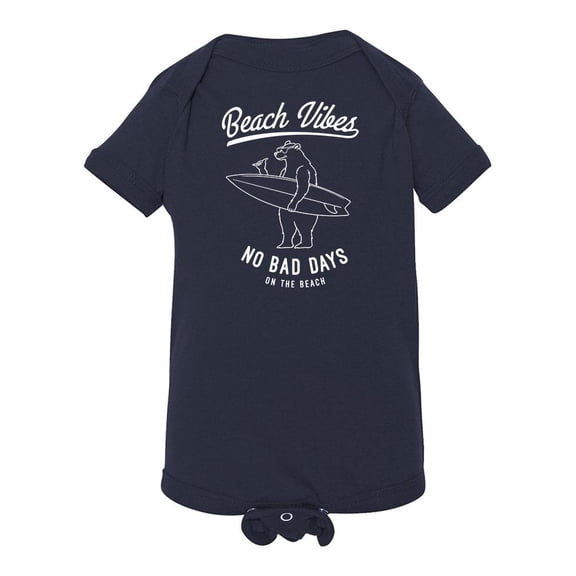 Surfer Bear Beach Vibes Bodysuit Infant -Image by Shutterstock, 24 Months
