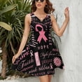 thumbnail image 3 of Breast Cancer Pink Ribbon Sundress Sleeveless Dress Summer Women Clothes Dress for Women Dresses, 3 of 7