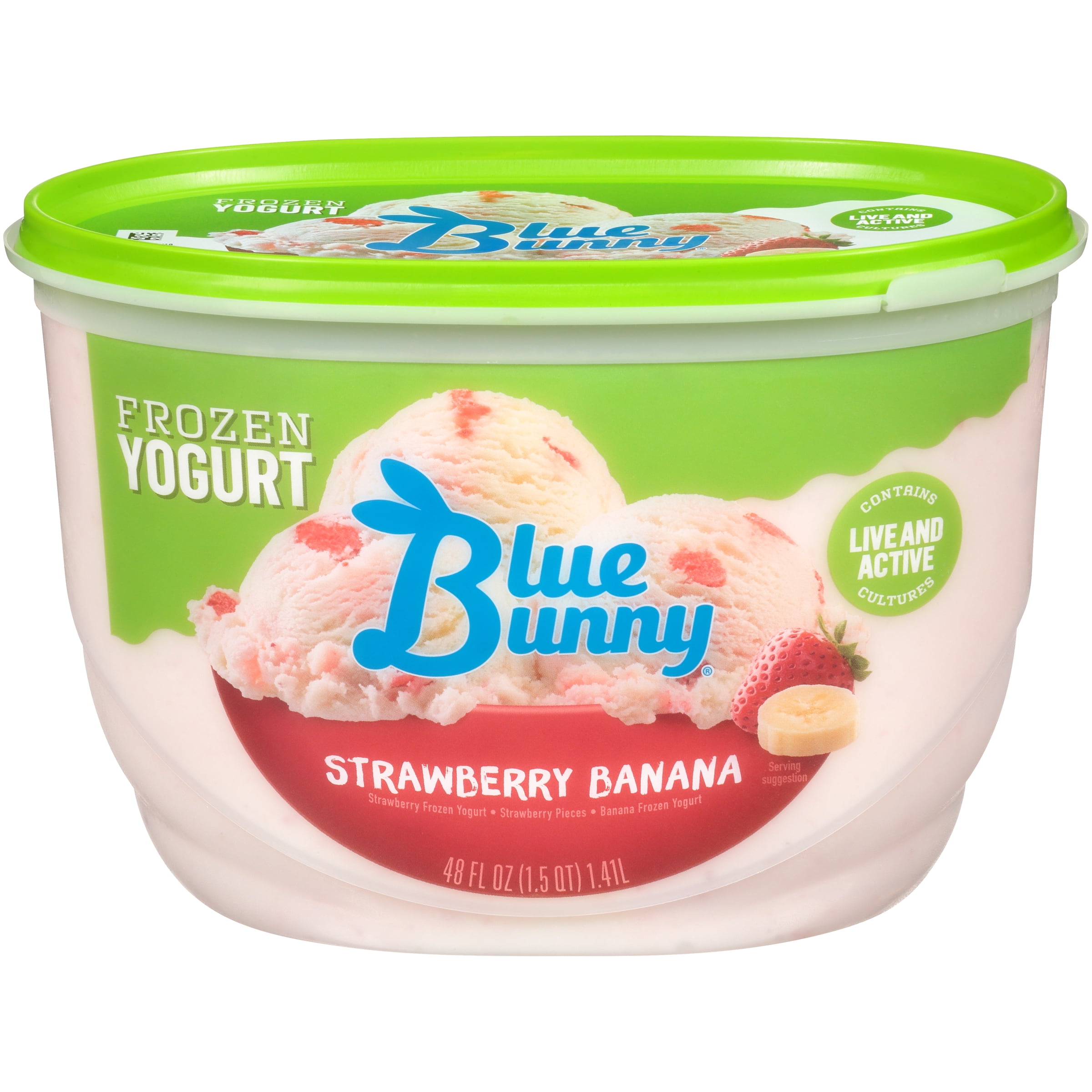 Blue Bunny Strawberry Banana Frozen Yogurt , 48 fl oz