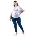 thumbnail image 2 of Blusa escote drapeado Roman Fashion /Tallas Extras, 228 (Blanco) blanco 40, 2 of 6