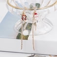 thumbnail image 2 of BNNG Vintage Christmas Earrings Christmas Stocking Earrings Christmas Asymmetrical Earrings Santa Claus Tree Snowman Elk Bell Stud Earrings Chritmas Glamour Earrings, 2 of 3