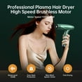 thumbnail image 2 of High-Speed Negative Ion Hair Dryer with Powerful Brushless Motor,Lightweight,Foldable,Low Noise,and Magnetic Nozzle12 Modes for Quick Drying by Traveling Salon Owners Green, 2 of 9