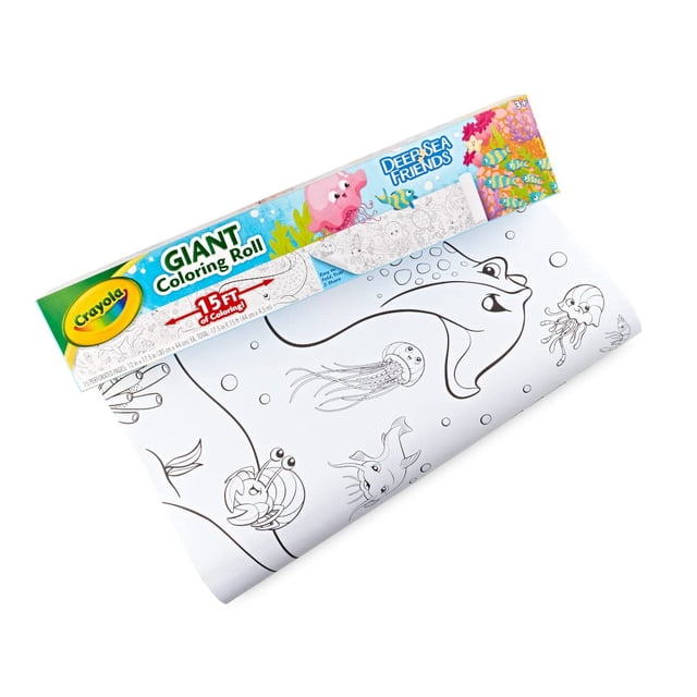 Rollo para colorear Crayola Giant Ocean con 15 páginas perforadas