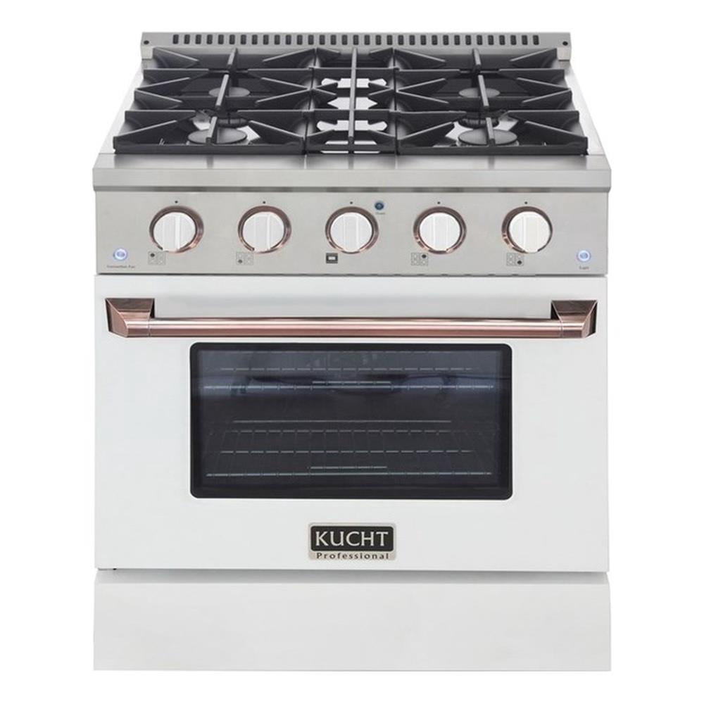 Pemberly Row 30" 4.2 cu .Dual Fuel Range Natural Gas in Rose Gold Handle