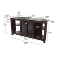 Inval America Corner TV Stand with Glass Doors in Espresso Engineered