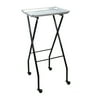 Folding Rolling Tray Salon Trolley Storage Cart for Barber Shop Silver