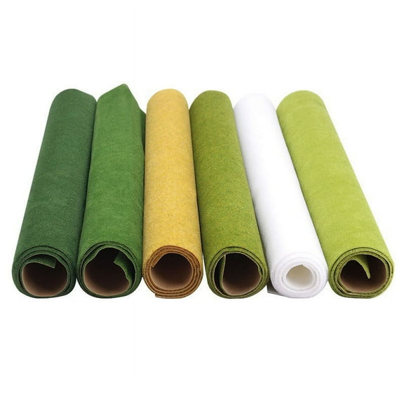 Diluopel Grass Landscape Mat Rolls Wargame Scenery Sand Table Railway Model Accessories-Green 50*50Cm