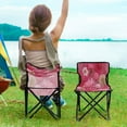 thumbnail image 5 of 600D Oxford Camping Chair Portable Foldable Chair Supports 220 lbs for Picnic, Fishing, Backpacking Red Chrysanthemum and Dandelion, 5 of 8