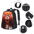 thumbnail image 4 of Youth Metamorphosis Turning Red Student Bag, Animation Backpack Three-piece Set, Meal Bag Pencil Bag Backpack-sebneei, 4 of 4