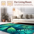thumbnail image 2 of ODIKA 5'x7' Machine Washable Non-Slip Area Rug, Lagoon Retreat Exotic Foliage High Traffic Rug, Teal, 229433, 2 of 7