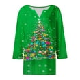 thumbnail image 4 of Christmas Sweaters for Women Cropped Sweatshirts Plus Size Fall Tops Stylish Long Sleeve Tops Plus Size, 4 of 5
